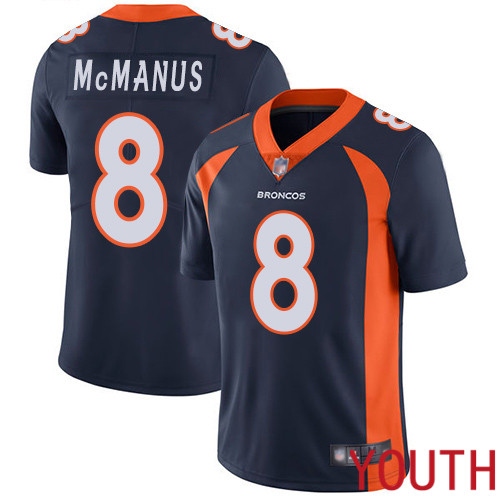 Youth Denver Broncos #8 Brandon McManus Navy Blue Alternate Vapor Untouchable Limited Player Football NFL Jersey->youth nfl jersey->Youth Jersey